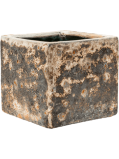 Lava Cube relic rust metal (glazed inside) 22(18) 22 20(18)